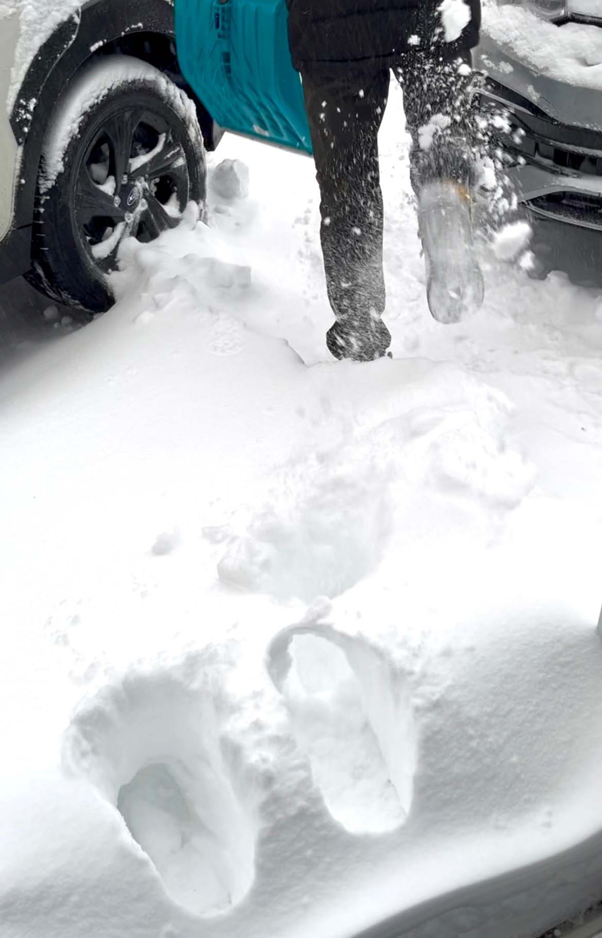my footprint in the snow