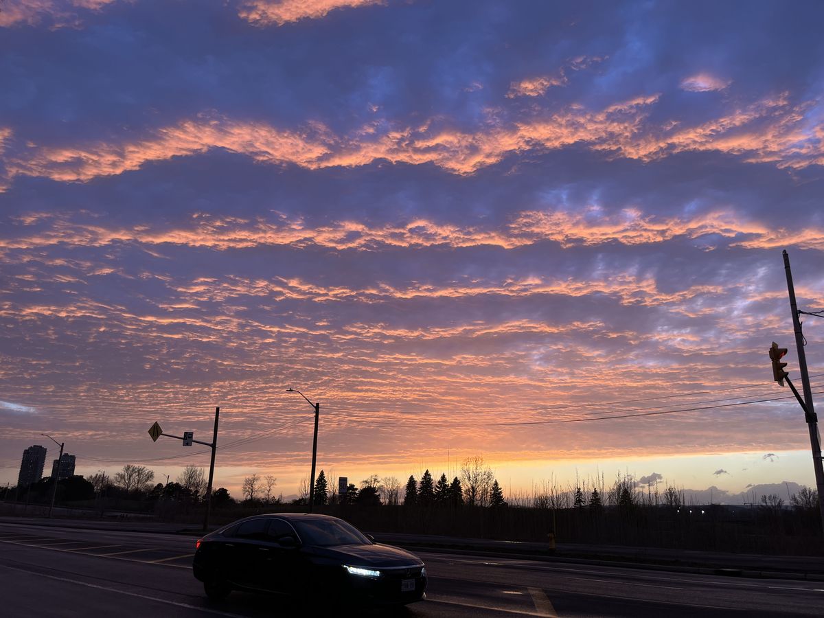 cloudy sky at dusk