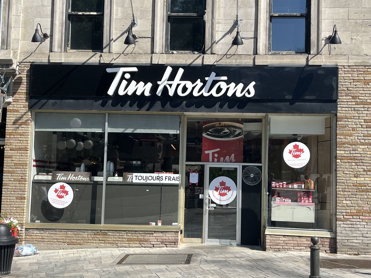 black tim hortons logo