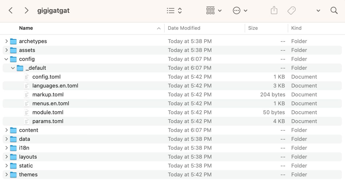 Set up the config files