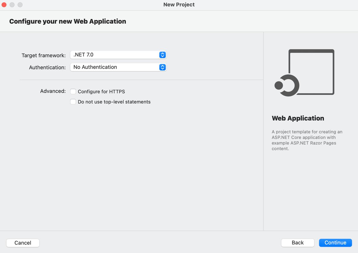 Create New Web Application in Visual Studio